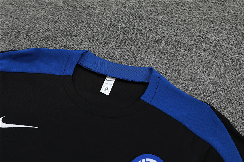 24-25 Inter Milan Short Sleeve Training Suit/24-25短袖训练服国米黑色