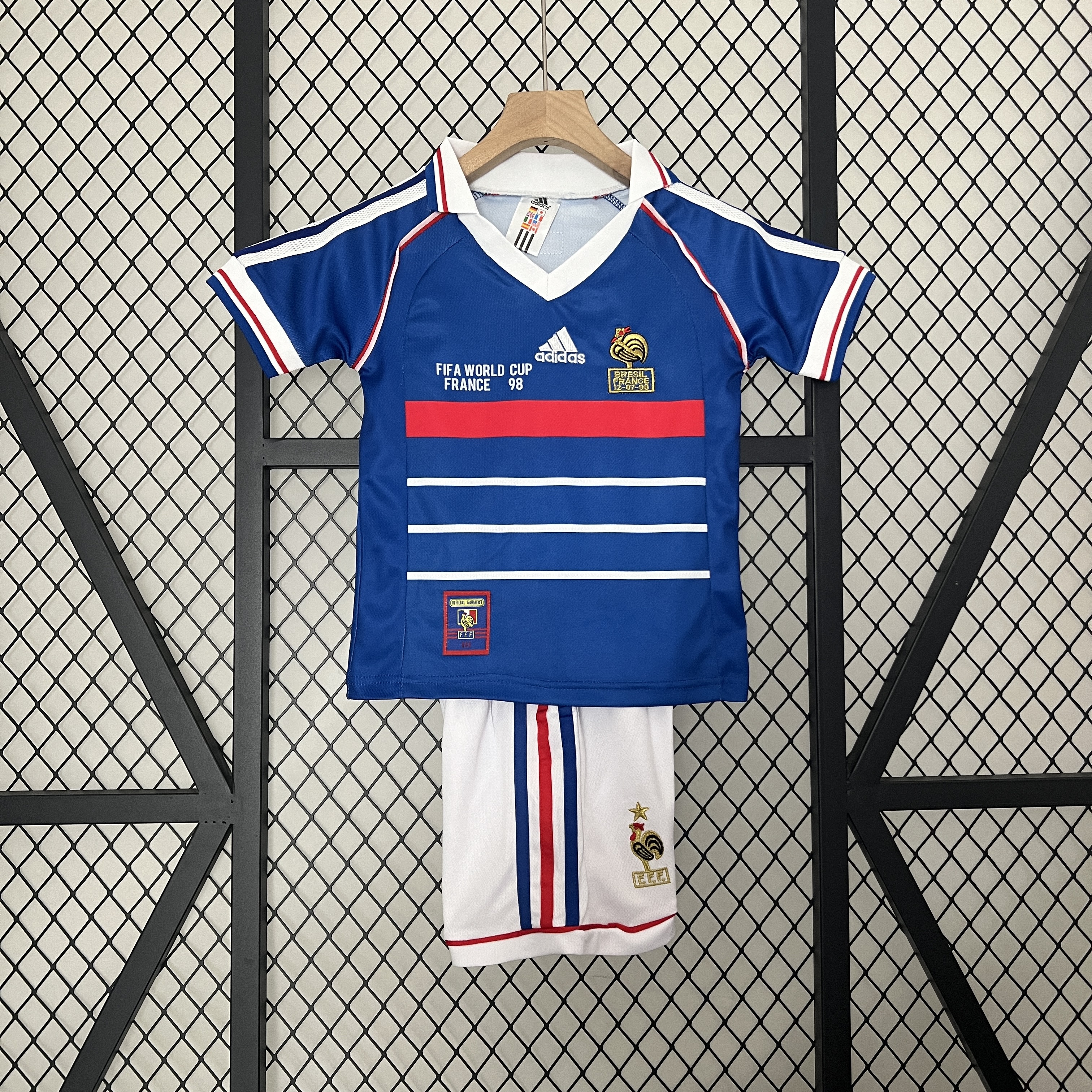 Retro 1998 France Home Kids Kit/1998法国主场童装