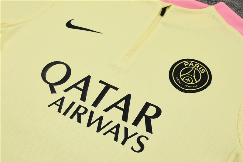 24-25 PSG Yellow Player Version Training Suit/24-25PSG巴黎半拉训练服,球员版