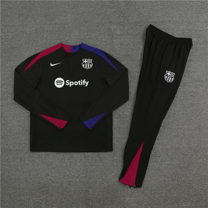 24-25 Barcelona Black Player Version Training Suit/24-25巴萨半拉训练服，球员版