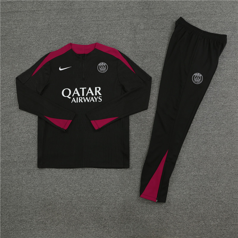 24-25 PSG Black Player Version Training Suit/24-25PSG巴黎半拉训练服,球员版