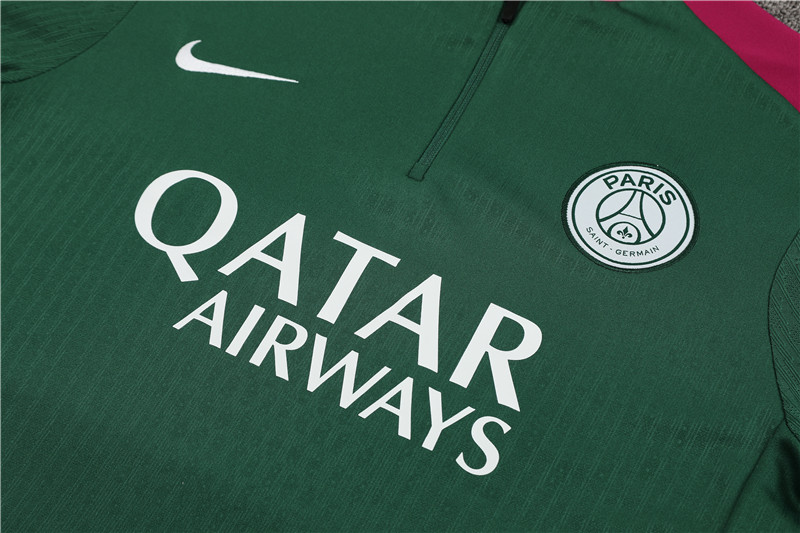 24-25 PSG Green Player Version Training Suit/24-25PSG巴黎半拉训练服,球员版