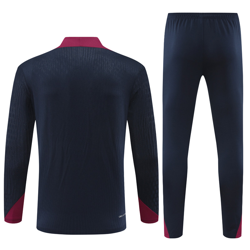 2024 England Blue Player Version Training Suit/2024英格兰半拉训练服，球员版