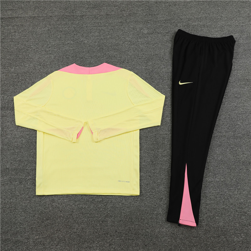 24-25 PSG Yellow Player Version Training Suit/24-25PSG巴黎半拉训练服,球员版