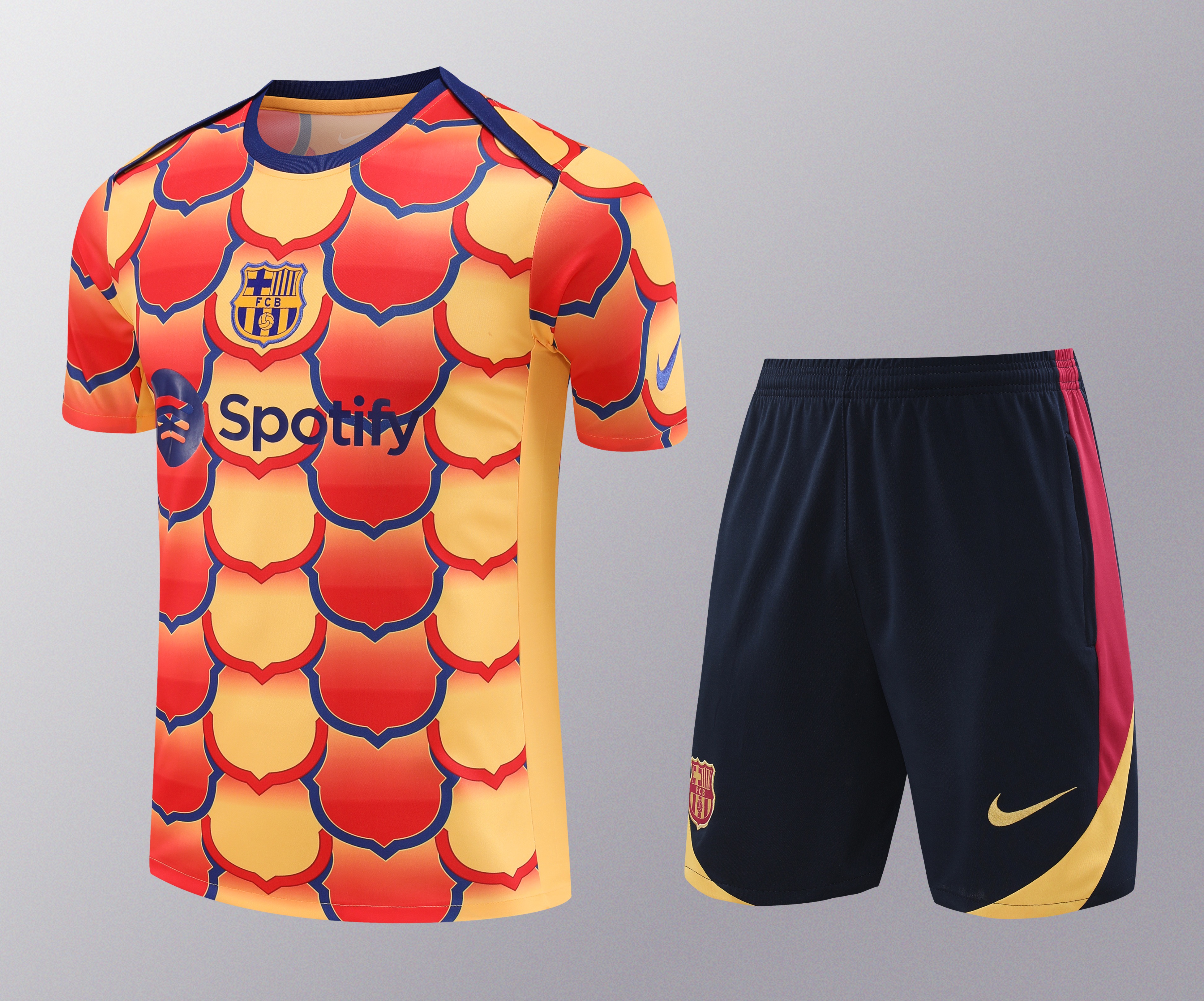 24-25 Barcelona Training Short Sleeve Training Suit/24-25巴萨短袖训练服