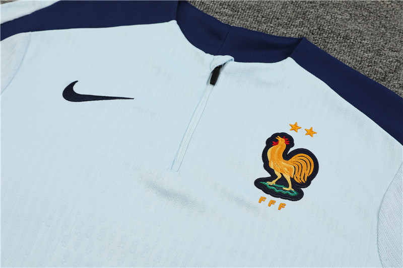 2024 France Player Version Training Suit/2024法国半拉训练服，球员版
