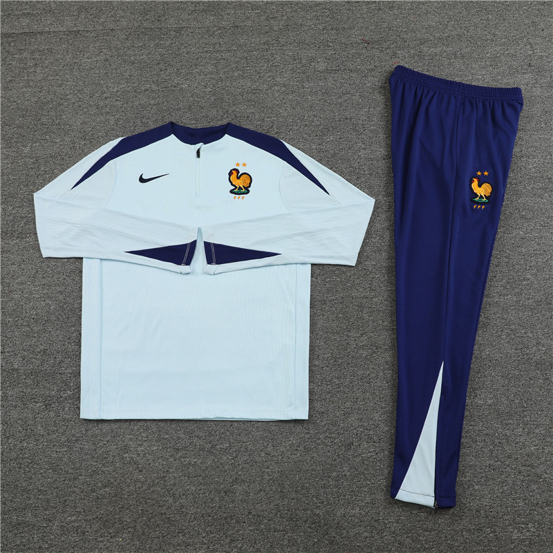 2024 France Player Version Training Suit/2024法国半拉训练服，球员版