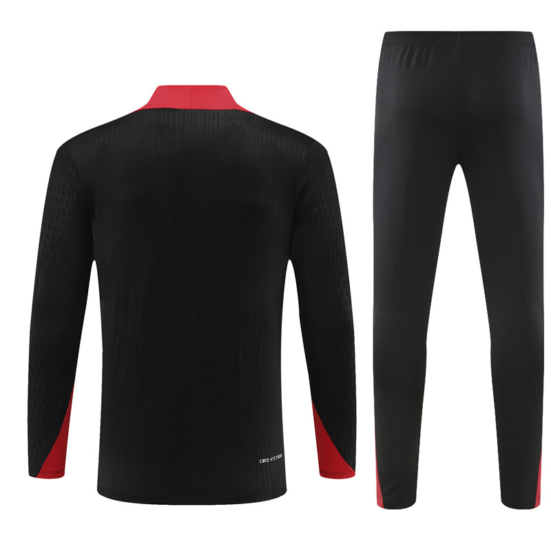 2024 Portugal Black Player Version Training Suit/2024葡萄牙半拉训练服，球员版
