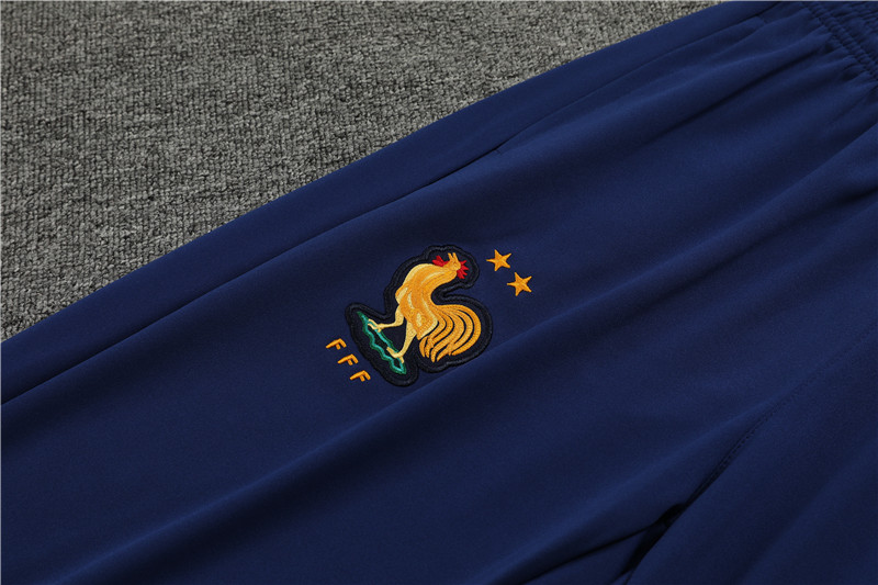 2024 France Blue Player Version Training Suit/2024法国蓝色半拉训练服，球员版