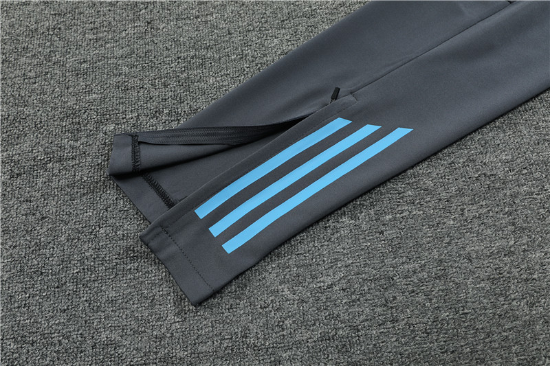 2024 Argentina Dark gray Training Suit/2024阿根廷深灰色半拉训练服