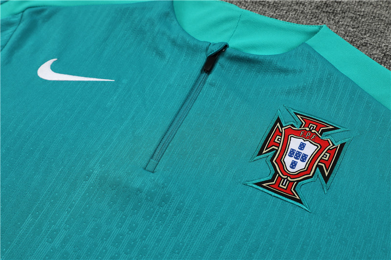 2024 Portugal Green Player Version Training Suit/2024葡萄牙半拉训练服,球员版