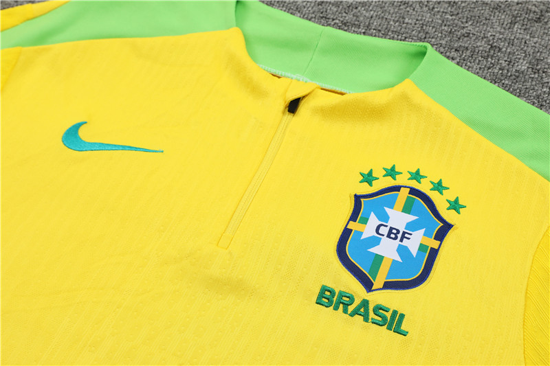 2024 Brazil Yellow Player Version Training Suit/2024巴西半拉训练服，球员版