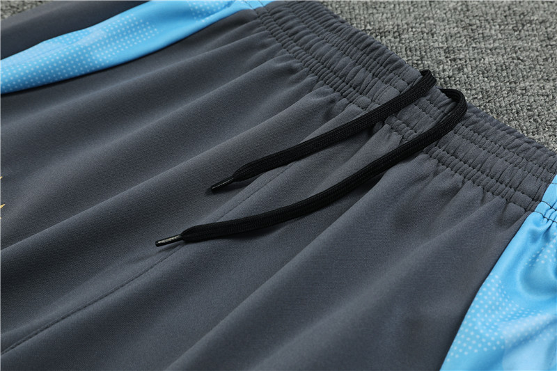 2024 Argentina Dark gray Training Suit/2024阿根廷深灰色半拉训练服