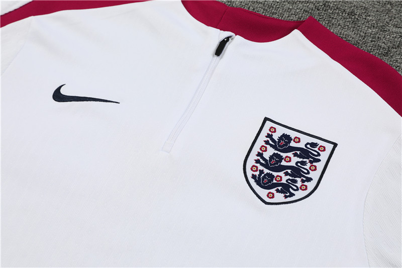 2024 England White Player Version Training Suit/2024英格兰半拉训练服，球员版