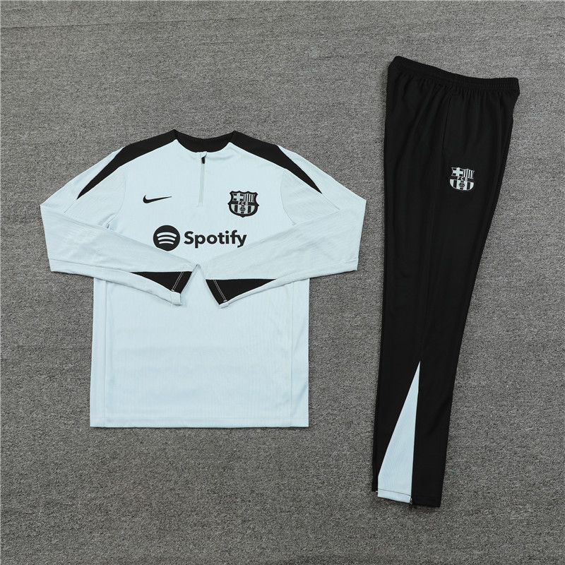 24-25 Barcelona grey Player Version Training Suit/24-25巴萨半拉训练服，球员版