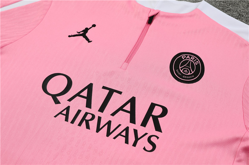 24-25 PSG Pink Player Version Training Suit/24-25PSG巴黎半拉训练服,球员版