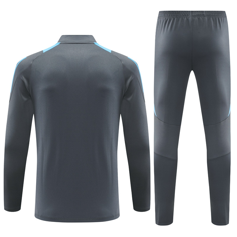 2024 Argentina Dark gray Training Suit/2024阿根廷深灰色半拉训练服