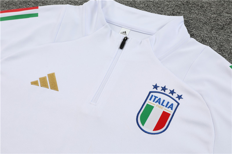2024 Italy White Training Suit/2024意大利白色半拉训练服