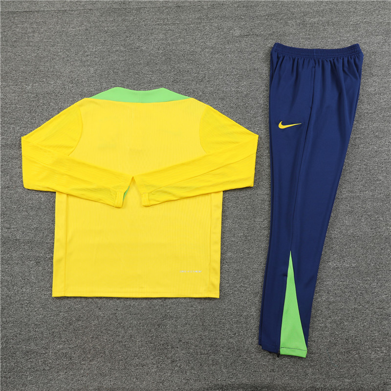 2024 Brazil Yellow Player Version Training Suit/2024巴西半拉训练服，球员版