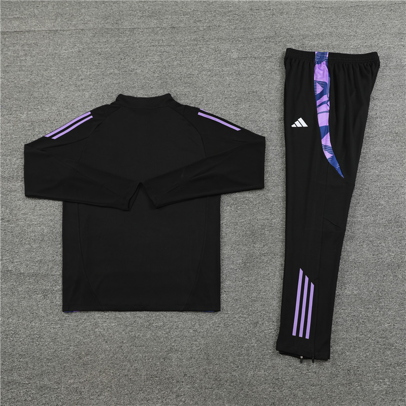 2024 Germany Black Training Suit/2024德国黑色半拉训练服
