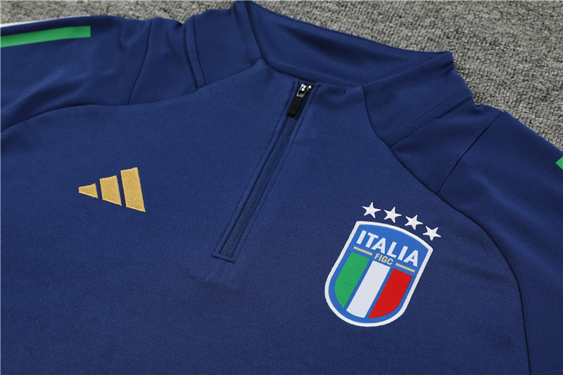 2024 Italy Blue Training Suit/2024意大利蓝色半拉训练服