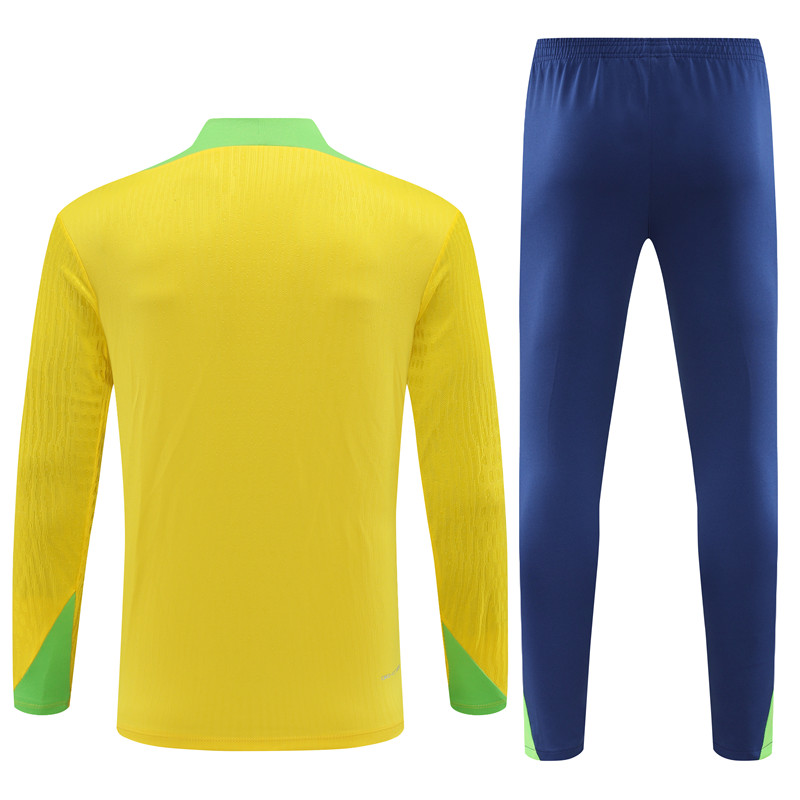 2024 Brazil Yellow Player Version Training Suit/2024巴西半拉训练服，球员版