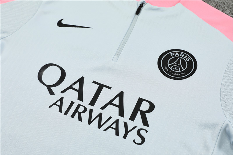 24-25 PSG Light gray Player Version Training Suit/24-25PSG巴黎半拉训练服,球员版