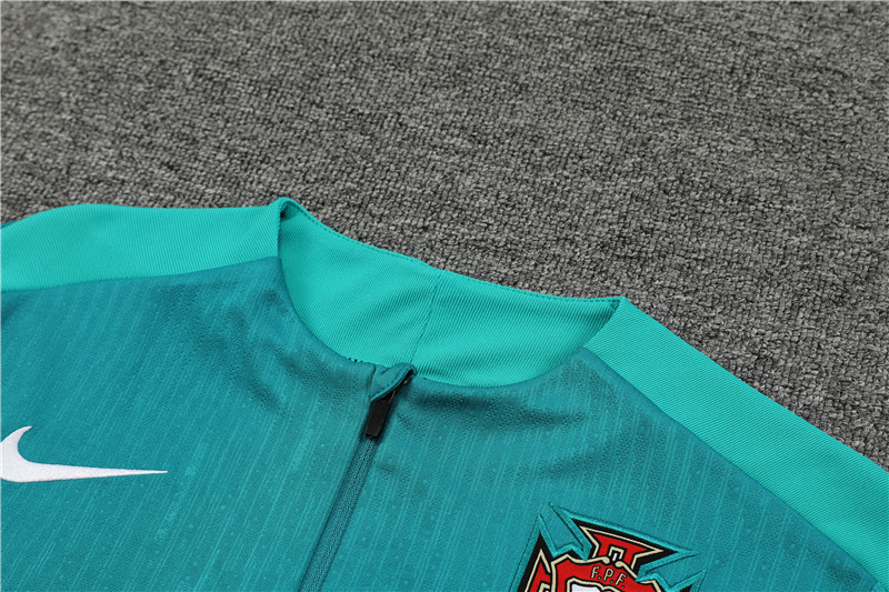 2024 Portugal Green Player Version Training Suit/2024葡萄牙半拉训练服,球员版