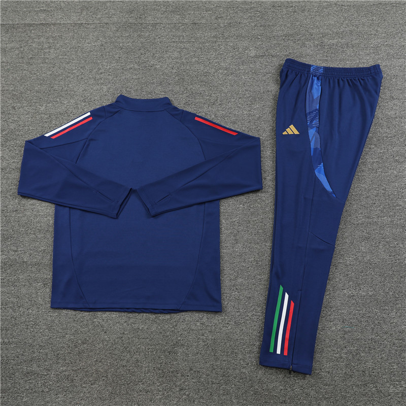 2024 Italy Blue Training Suit/2024意大利蓝色半拉训练服