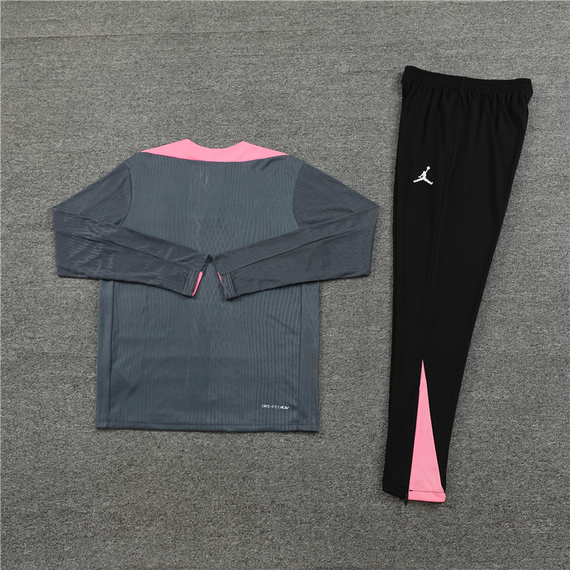 24-25 PSG Dark gray Player Version Training Suit/24-25PSG巴黎半拉训练服,球员版
