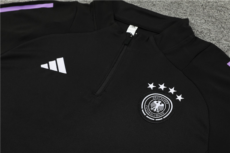 2024 Germany Black Training Suit/2024德国黑色半拉训练服