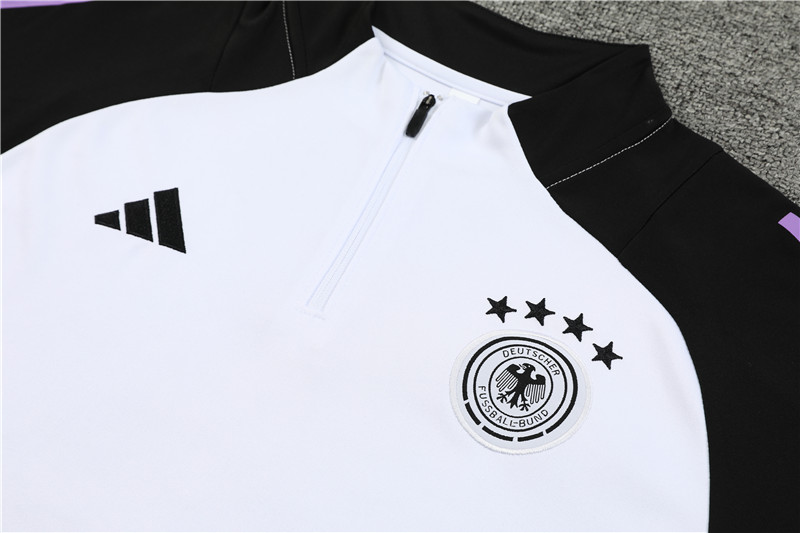 2024 Germany White Training Suit/2024德国白色半拉训练服