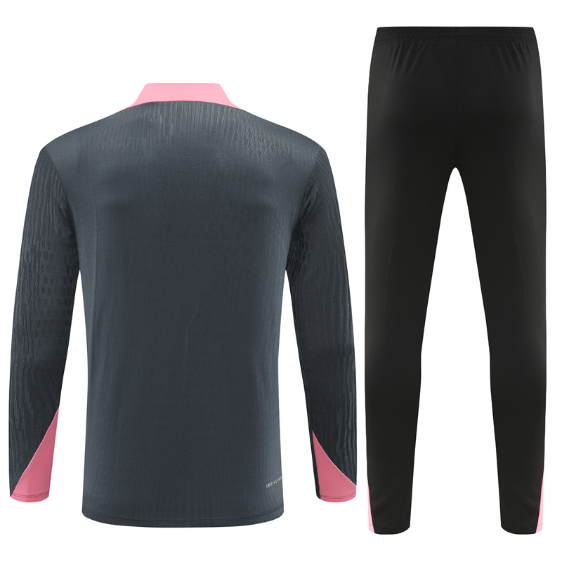 24-25 PSG Dark gray Player Version Training Suit/24-25PSG巴黎半拉训练服,球员版