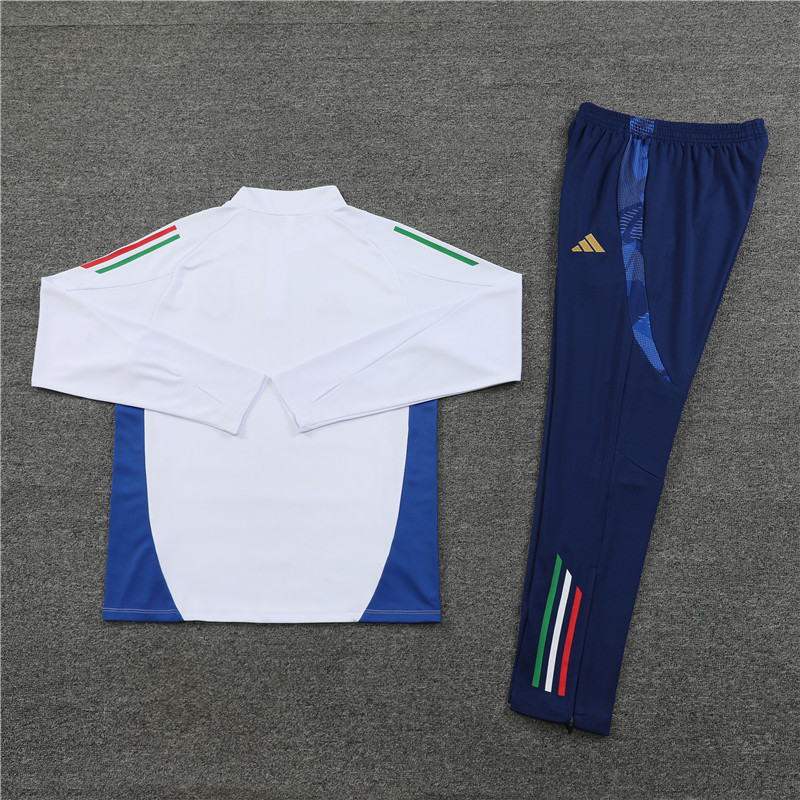 2024 Italy White Training Suit/2024意大利白色半拉训练服