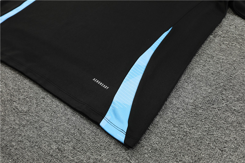 2024 Argentina Black Training Suit/2024阿根廷黑色半拉训练服
