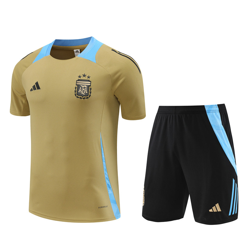 2024 Argentina Short Sleeve Training Suit/2024阿根廷短袖训练服