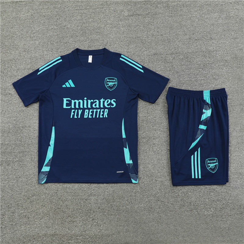 24-25 Arsenal Blue Short Sleeve Training Suit/ 24-25 阿森纳蓝色短袖训练服