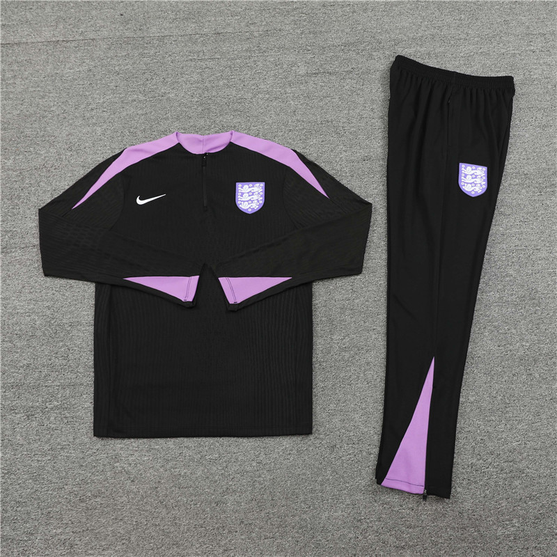 2024 England Black Player Training Suit/2024 英格兰黑色球员版训练服