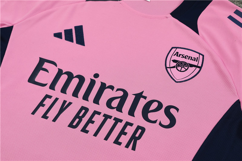 24-25 Arsenal Pink Short Sleeve Training Suit/ 24-25 阿森纳粉色短袖训练服