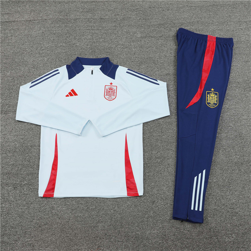 2024 Spain Light Blue Training Suit/2024 西班牙浅蓝色训练服