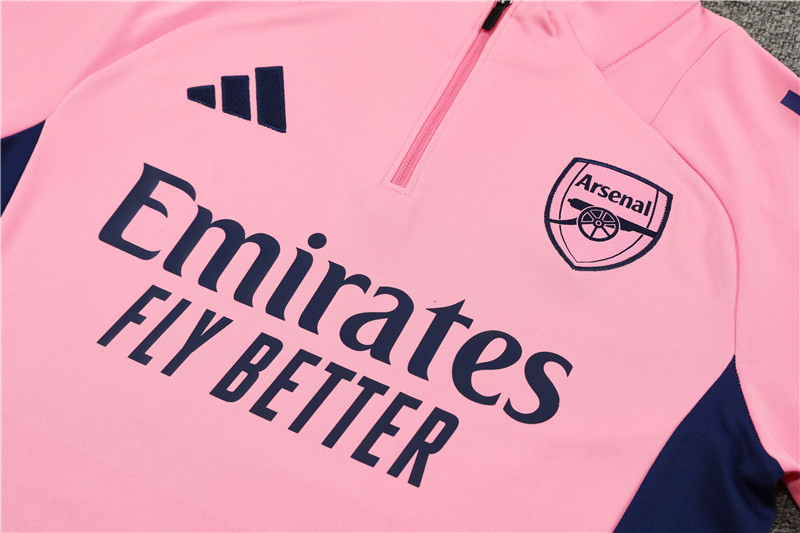 24-25 Arsenal Pink Training Suit/24-25 阿森纳粉色训练服