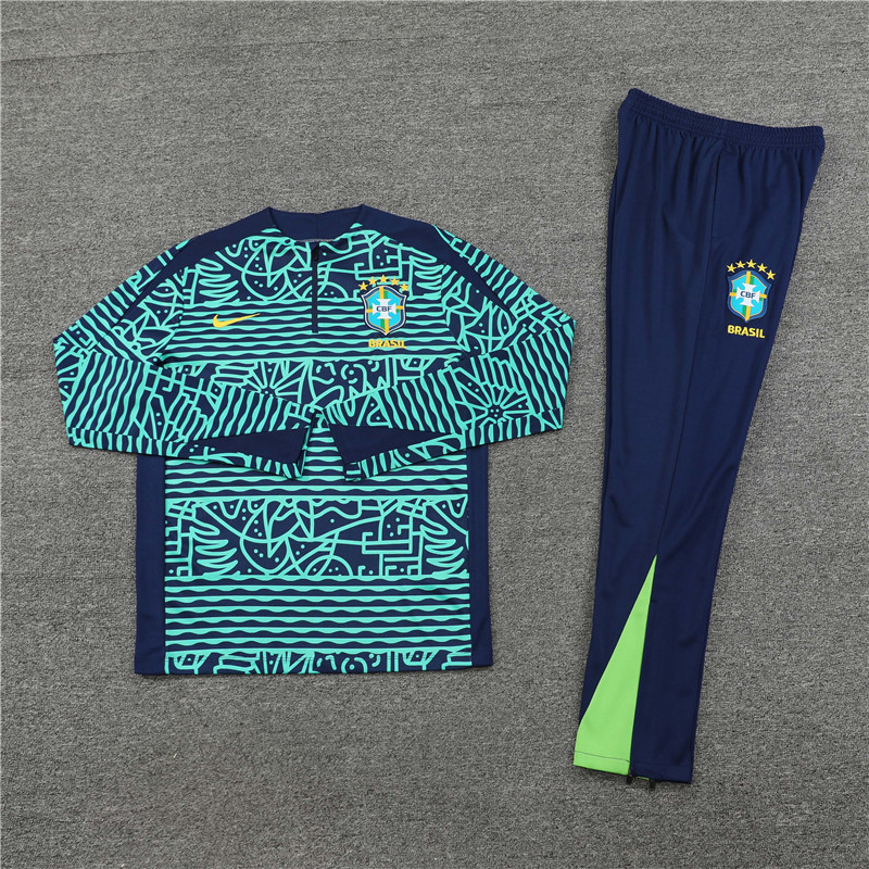 2024 Brazil Green Training Suit/2024 巴西湖蓝色迷彩版训练服