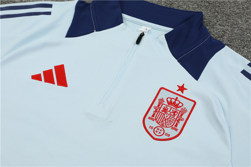2024 Spain Light Blue Training Suit/2024 西班牙浅蓝色训练服