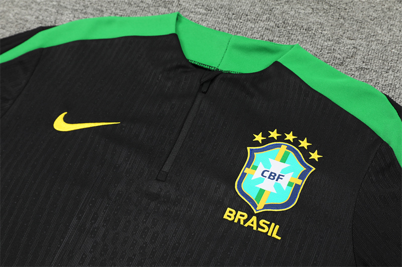2024 Brazil Black Player Version Training Suit/2024巴西黑色球员版训练服