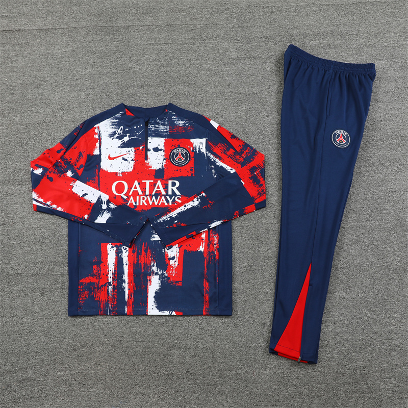 24-25 PSG Blue and Red  Training Suit/ 24-25 PSG 蓝色红色训练服