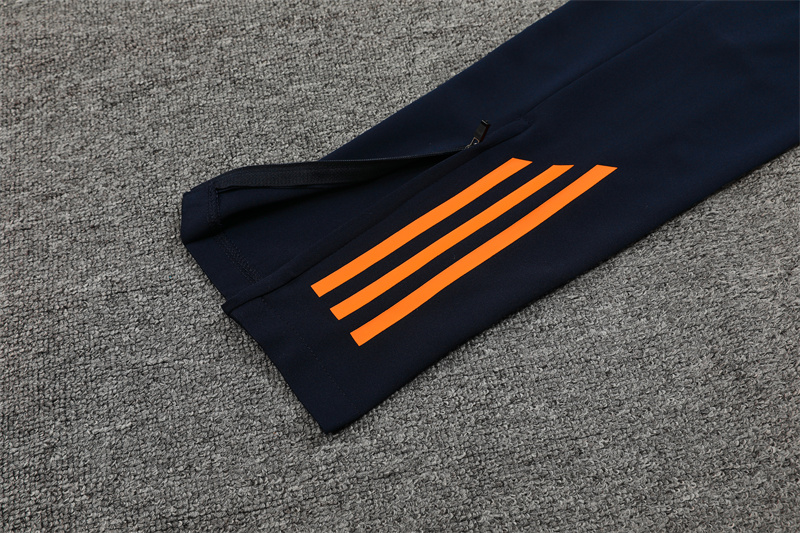24-25 Real Madrid Light Blue and Orange Training Suit/ 24-25 皇马湖蓝橙色半拉训练服