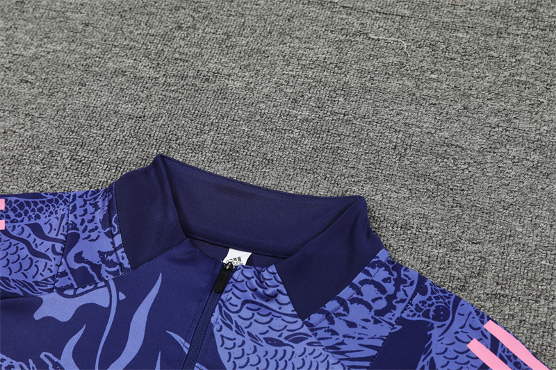 24-25 Real Madrid Spcial Blue Training Suit/ 24-25 皇马蓝色半拉训练服