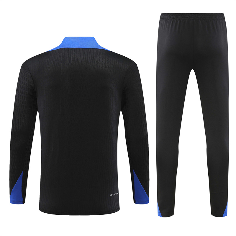 2024 France Black Player Version Training Suit/2024法国黑色训练服，球员版