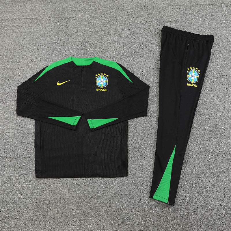 2024 Brazil Black Player Version Training Suit/2024巴西黑色球员版训练服