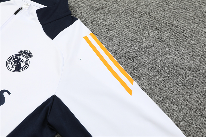 24-25 Real Madrid White Training Suit/ 24-25 皇马白色半拉训练服